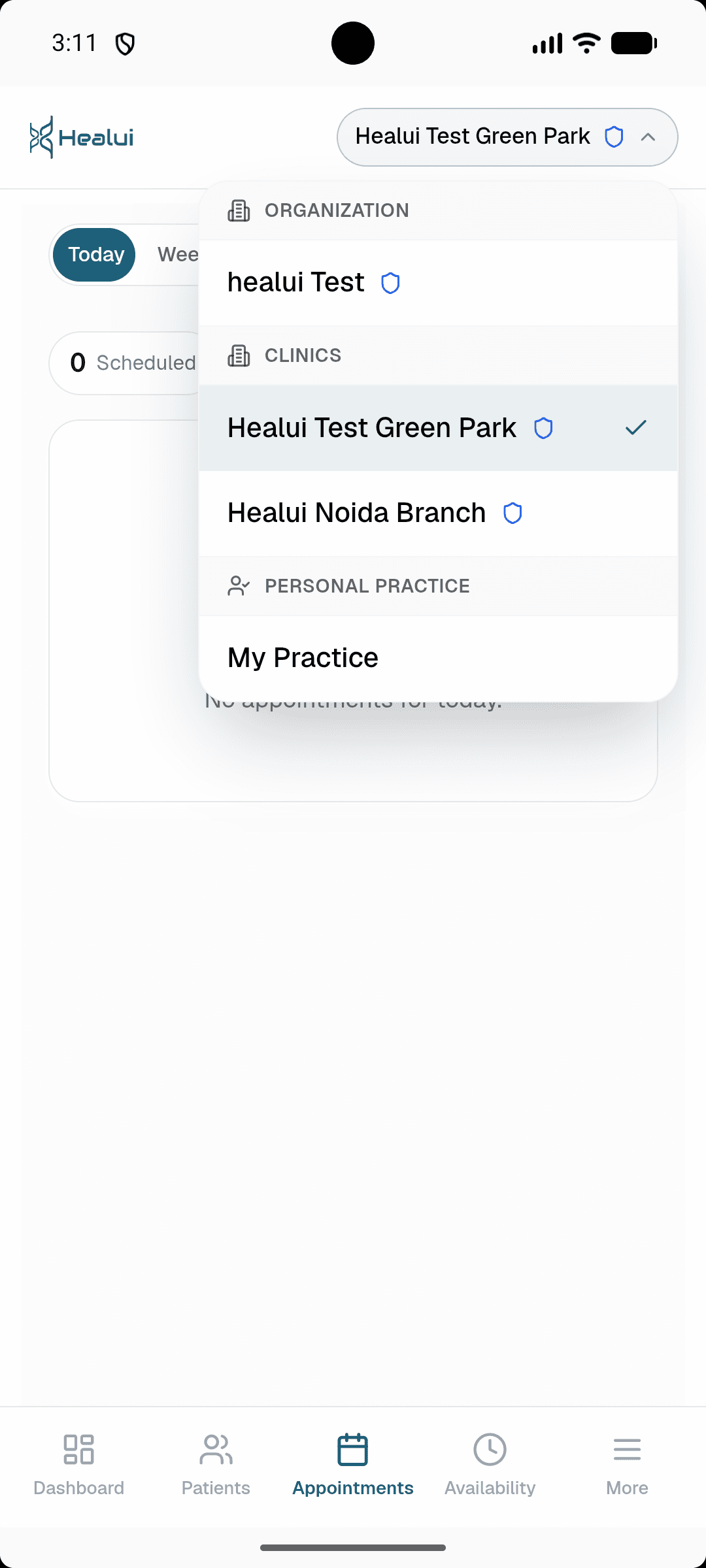 Healui mobile clinic switcher