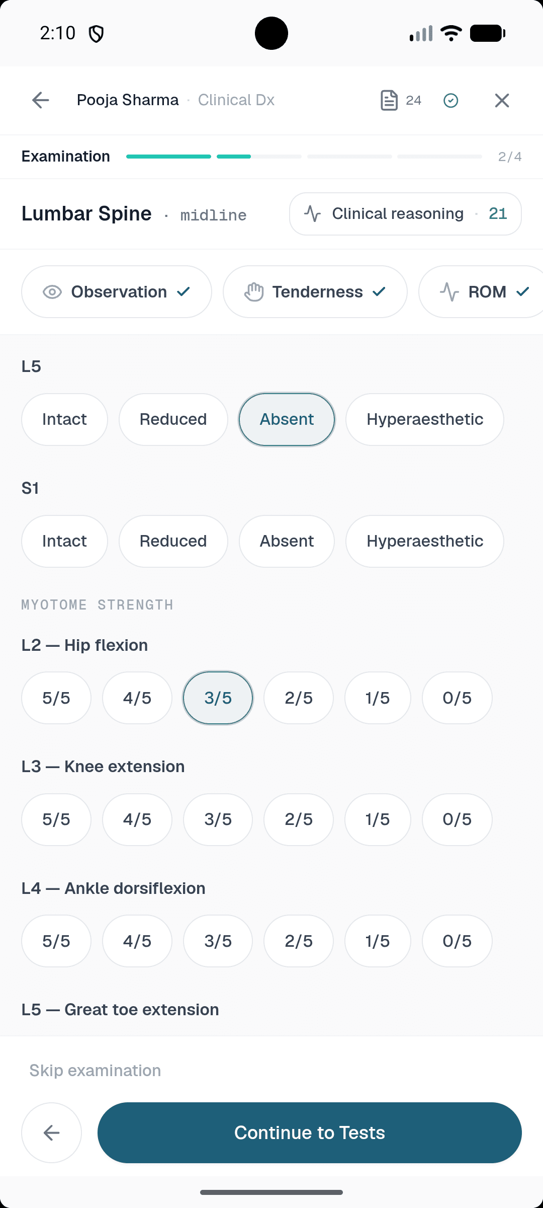 Healui mobile neuro exam