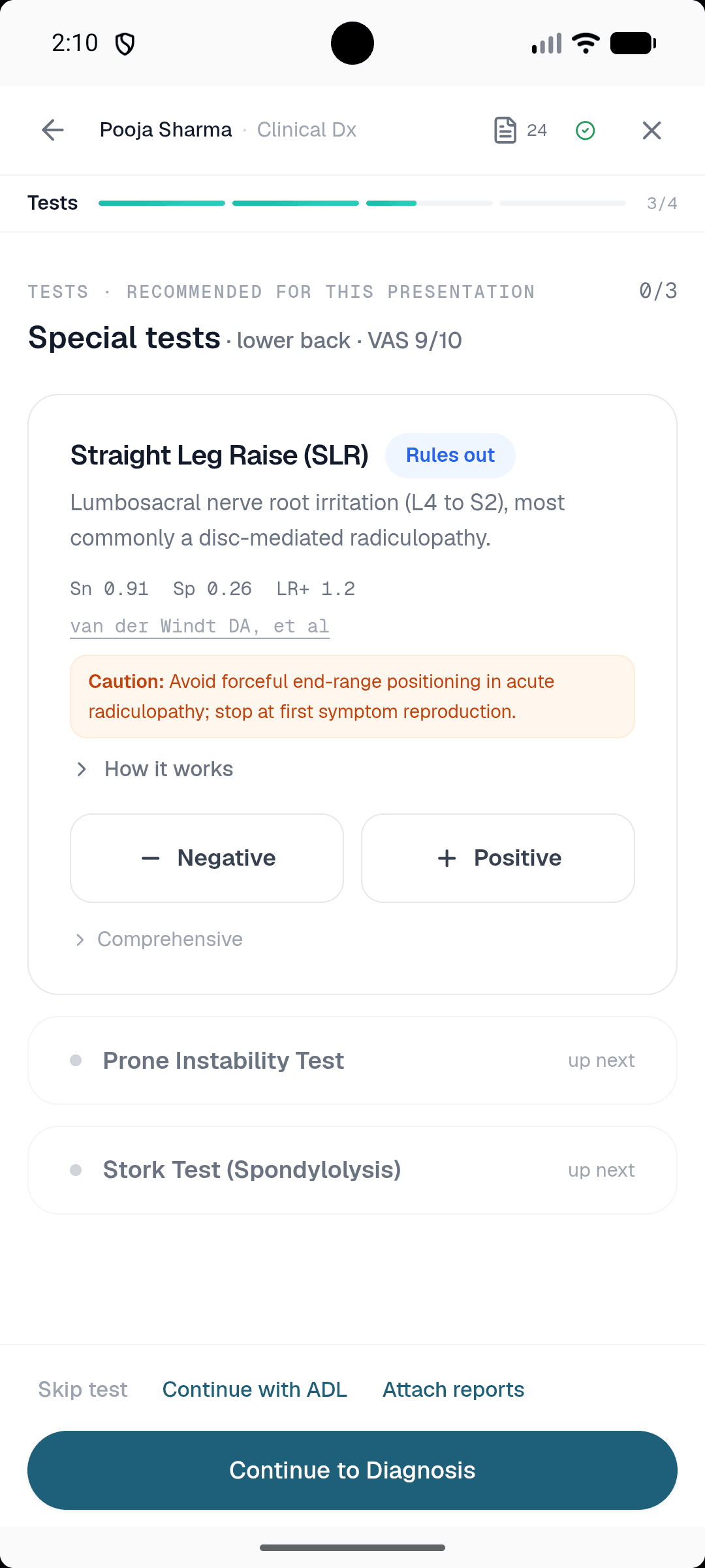Healui mobile special tests